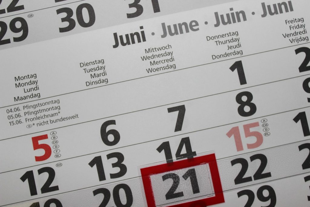 When? Who? What? Where? Free use image of calendar. Provided by Mae, downloaded from Pixaby, 2023.